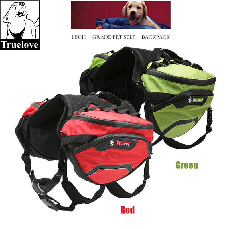 TRUELOVE® Waterproof Dog Backpack Harness – Detachable Carrier for Hiking & Travel