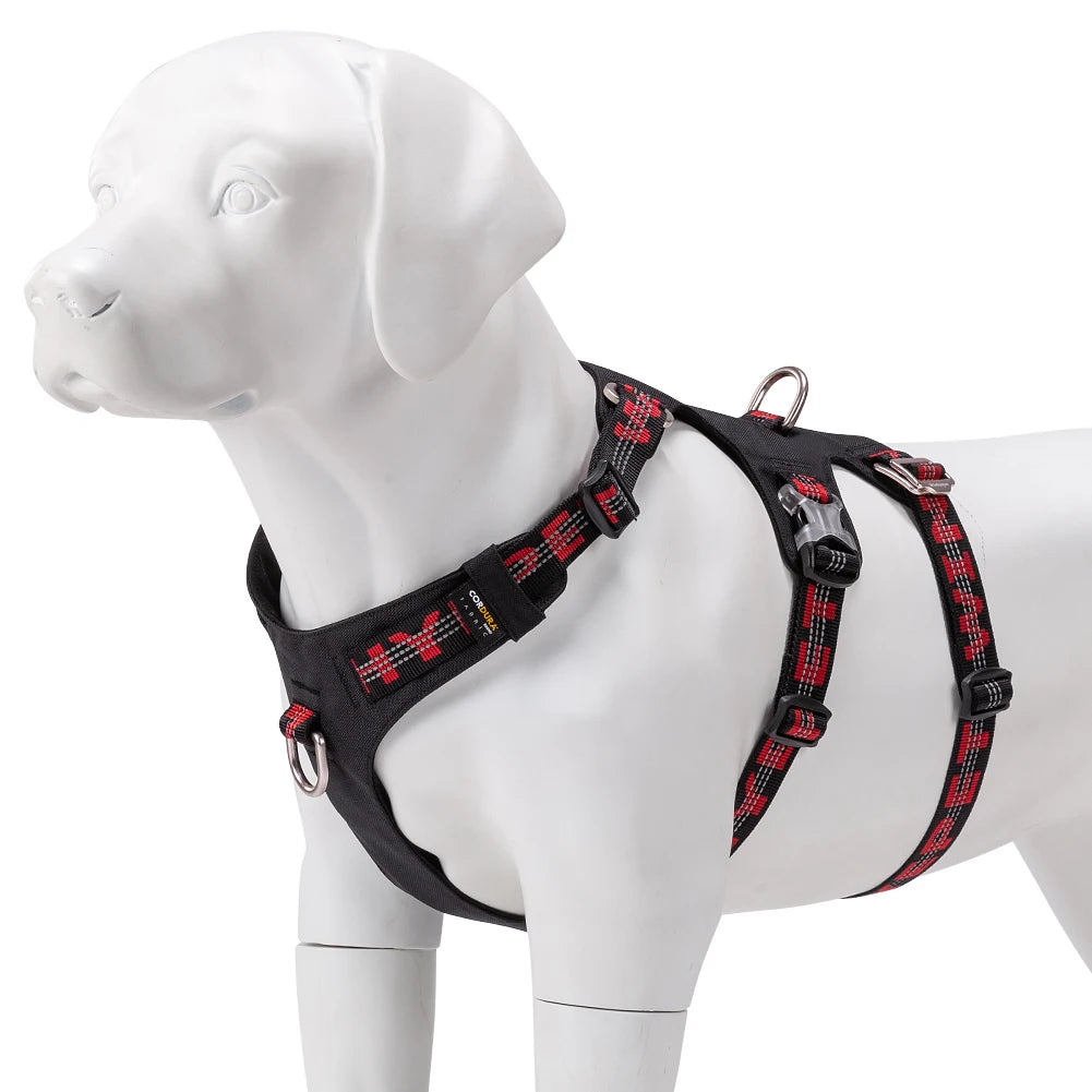Escape-Proof Dog Harness with Handle – 5-Point Adjustable No-Pull Support Vest