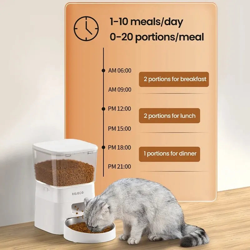 Smart Wi-Fi Automatic Pet Feeder – App-Controlled Dry Food Dispenser with Portion Control (2L Capacity)