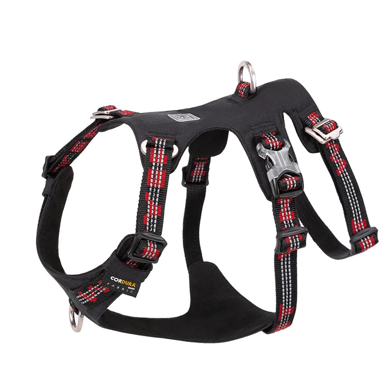 Escape-Proof Dog Harness with Handle – 5-Point Adjustable No-Pull Support Vest