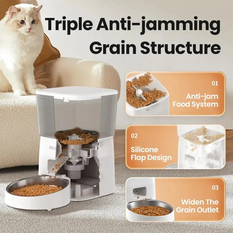 Smart Wi-Fi Automatic Pet Feeder – App-Controlled Dry Food Dispenser with Portion Control (2L Capacity)