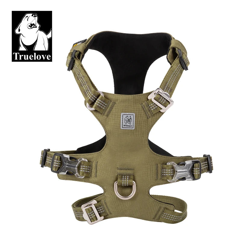 Escape-Proof Dog Harness with Handle – 5-Point Adjustable No-Pull Support Vest